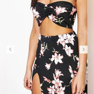 Women’s Floral Bandeau and Maxi Skirt Set